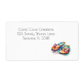 Rainbow Reef Flip Flops, op maat Etiket (Voorkant)