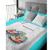 Rainbow Reef Flip Flops, op maat Fleece Deken