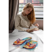 Rainbow Reef Flip Flops, op maat Fleece Deken