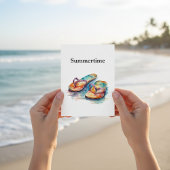Rainbow Reef Flip Flops, op maat gemaakt Briefkaart