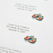 Rainbow Reef Flip Flops, op maat gemaakt Etiket