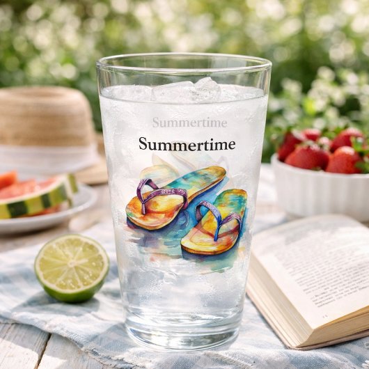 Rainbow Reef Flip Flops, op maat gemaakt Glas