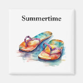 Rainbow Reef Flip Flops, op maat gemaakt Magneet (Voorkant)