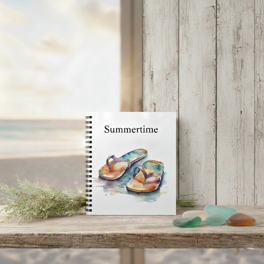 Rainbow Reef Flip Flops, op maat gemaakt Notitieboek