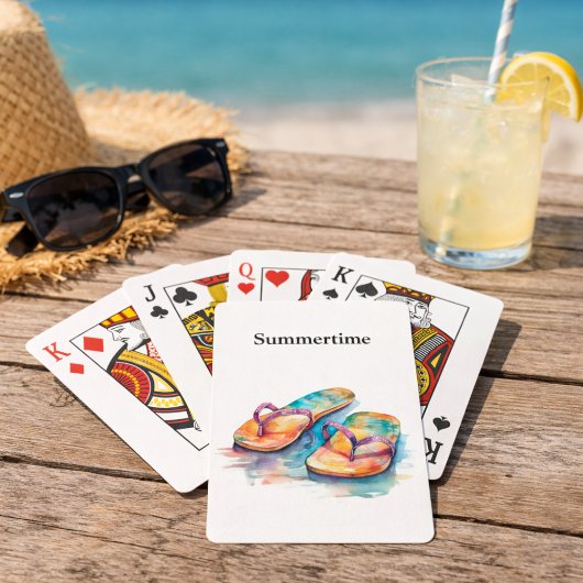 Rainbow Reef Flip Flops, op maat gemaakt Pokerkaarten