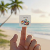Rainbow Reef Flip Flops, op maat gemaakt Vierkante Sticker