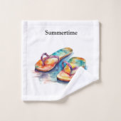 Rainbow Reef Flip Flops, op maat gemaakt Washandje (Wasdoekje)