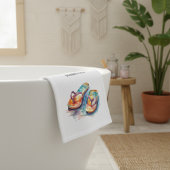 Rainbow Reef Flip Flops, op maat gemaakt Washandje