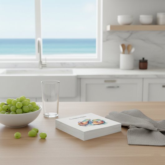 Rainbow Reef Teenslippers, op maat Servet