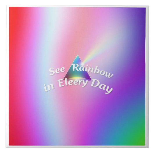 Rainbow Reflections Tegeltje (Voorkant)
