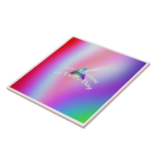 Rainbow Reflections Tegeltje (Zijkant)