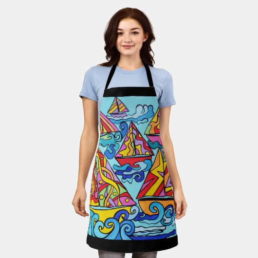 Rainbow Regatta Schort (Gedragen)