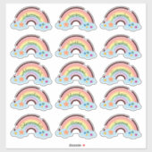 Rainbow Regenboog Custom Meerdere Naam Stickers (Vel)