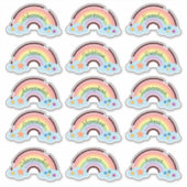 Rainbow Regenboog Custom Meerdere Naam Stickers (Voorkant)