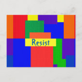 Rainbow Resist Abstract Patchwork Pattern Briefkaa Briefkaart (Voorkant)