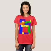 Rainbow Resist Patchwork Quilt Design T-shirt (Voorkant volledig)