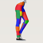 Rainbow Resist Patchwork Textured Quilt Look Leggings (Rechts)