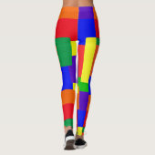 Rainbow Resist Patchwork Textured Quilt Look Leggings (Achterkant)