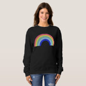 Rainbow  Retro 80s stijl Trui (Voorkant volledig)