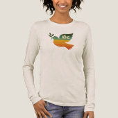Rainbow Retro Be Peace Dove Long Sleeve Tshirt (Voorkant)