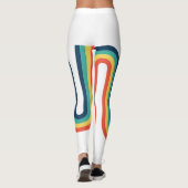 Rainbow Retro Stripe  Leggings (Achterkant)