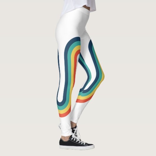 Rainbow Retro Stripe Leggings (Rechts)