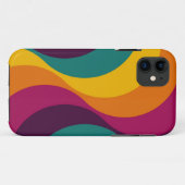 Rainbow Retro Wavy Pattern 3 Case-Mate iPhone Case (Achterkant (horizontaal))