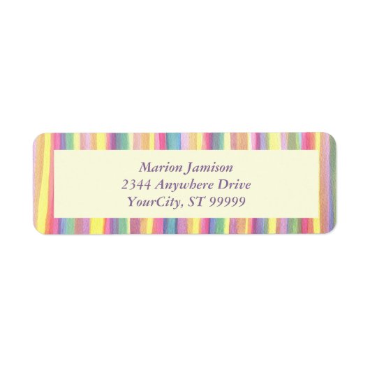 Rainbow Return-adres Etiket (Voorkant)