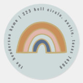 Rainbow Return-adres Ronde Sticker (Voorkant)