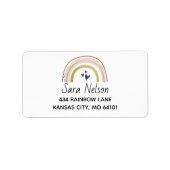 Rainbow Return-adreslabel Etiket (Voorkant)