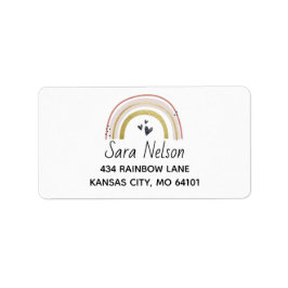 Rainbow Return-adreslabel Etiket