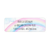 Rainbow Return-adreslabels Etiket (Voorkant)
