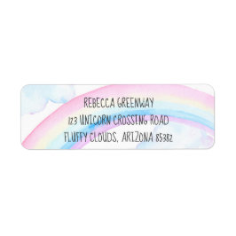 Rainbow Return-adreslabels Etiket