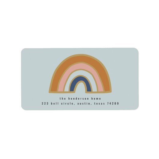  Rainbow Return-adreslabels Etiket (Voorkant)