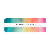  Rainbow Return-adreslabels Etiket (Voorkant)