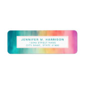 Rainbow Return-adreslabels Etiket (Voorkant)