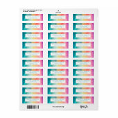  Rainbow Return-adreslabels Etiket (Full Sheet)