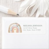 Rainbow Return-adreslabels Etiket (Insitu)