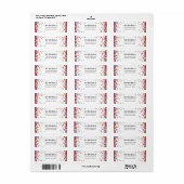 Rainbow Return-adreslabels | Partij voor de verjaa Etiket (Full Sheet)