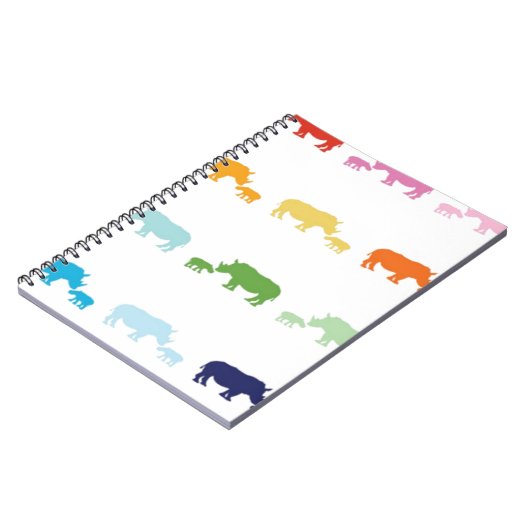 Rainbow Rhinos Notitieboek (Linkerzijde)