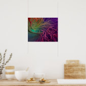 Rainbow Rhizomes Digital Art Poster (Keuken)