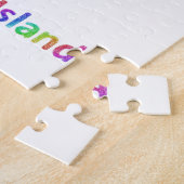 Rainbow Rhode Island-kaart Legpuzzel (Zijkant)
