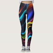 "Rainbow Rhythms: veelkleurige Mirage Leggings" Leggings (Voorkant)
