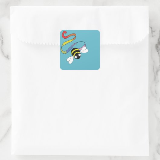 Rainbow Ribbon Bee Sticker (Tas)