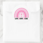 Rainbow Ribbon Breast Cancer Awareness Ronde Sticker (Tas)