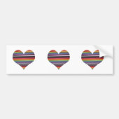 Rainbow Ribbon Cable Heart Bumpersticker (Voorkant)