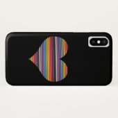 Rainbow Ribbon Cable Heart Case-Mate iPhone Case (Achterkant (horizontaal))