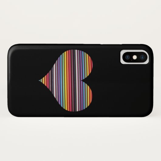 Rainbow Ribbon Cable Heart Case-Mate iPhone Case (Achterkant (horizontaal))