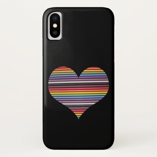 Rainbow Ribbon Cable Heart Case-Mate iPhone Case (Achterkant)