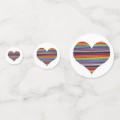Rainbow Ribbon Cable Heart Confetti (Achterkanten)
